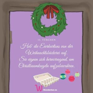 Read more about the article Heb’ die Eierkartons aus der Weihnachtsbäckerei auf 🎄 15. Türchen
